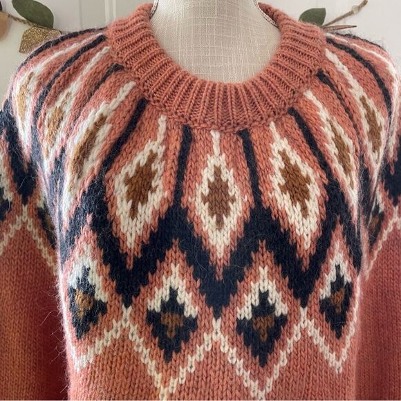 VINTAGE Hekla Iceland Wool 60s–70s Geometric Cardigan Sweater Size M - Picture 4 of 6